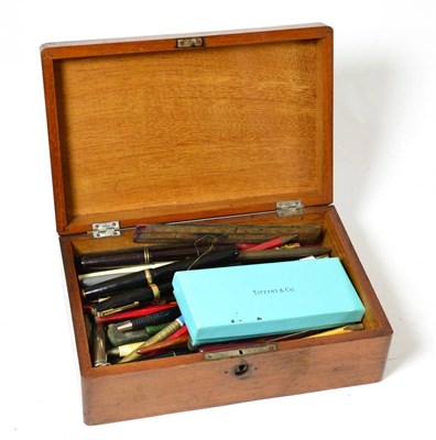 Lot 194 - Collection of fountain pens and other pens and related items including Tiffany ballpoint pen