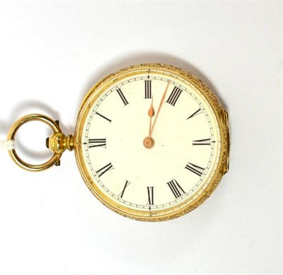 Lot 208 - A lady's fob watch, case stamped 18K