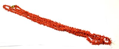 Lot 226 - Two strand coral necklace