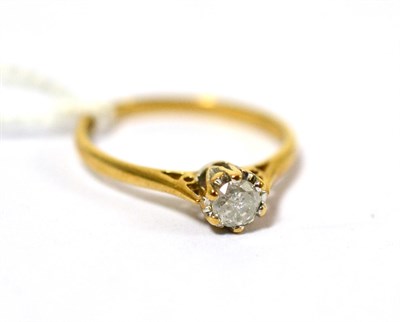 Lot 240 - A 9ct gold diamond solitaire ring, estimated diamond weight 0.25 carat approximately