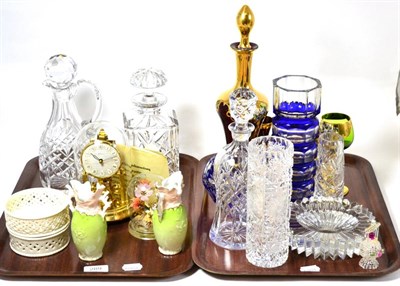 Lot 289 - Venetian glass decanter set and crystal including eighteen Waterford crystal glasses, etc (two...