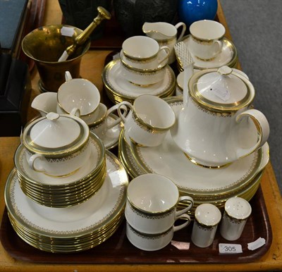 Lot 305 - A Royal Albert 'Kensington' pattern part gilt highlighted tea service (two trays)