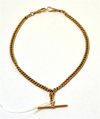 Lot 316 - A 9ct gold curb link watch chain