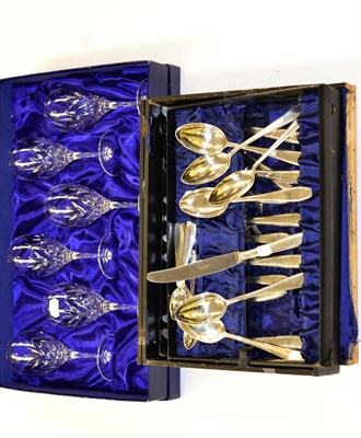 Lot 419 - Canteen of Austrian silver plated flatware stamped Art Krupp Berndorf 30 90 together with a...