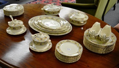 Lot 436 - A 1940's Bridgewood part dinner service including tureens, serving plates, sauce boats, dinner...