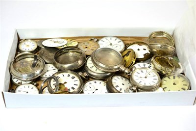 Lot 497 - A Barwise silver pocket watch, movement signed Dwerrihouse, London, lady's fob watches, watch...