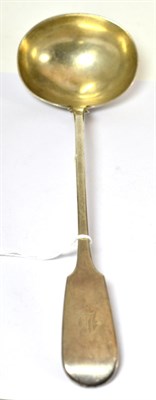 Lot 498 - A Victorian silver ladle by William Eaton, London 1841