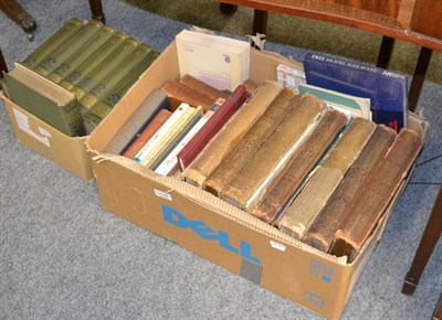 Lot 1032 - Two boxes of books including Lancashire & Cheshire Past and Present (seven volumes) and Modern...