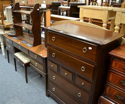 Lot 1046 - A Stag chest of drawers and a Stag dressing table and stool