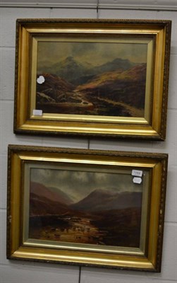 Lot 1068 - E Nevil (late 19th century) Staithes, Yorks and Whitby, a pair of watercolours together with a pair