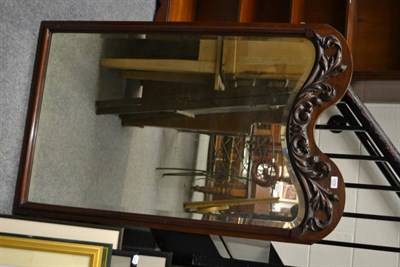 Lot 1079 - A Victorian carved mahogany overmantel mirror