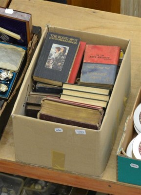 Lot 1093 - A box of books including novels, reference, etc