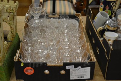 Lot 1112 - A suite of glass including red, white, sherry etc