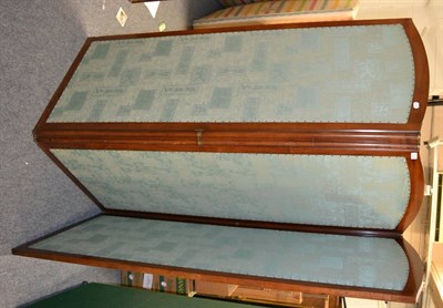 Lot 1124 - A late Victorian mahogany folding screen with fabric mounts