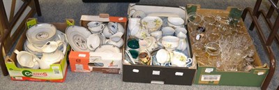 Lot 1135 - A group of modern china and glass including a Royal Doulton Old Colony part dinner service (in four