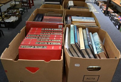 Lot 1140 - Six boxes of books, including military reference books and Winston Churchill