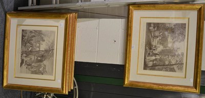 Lot 1147 - A set of four reproduction engravings in substantial gilt frames