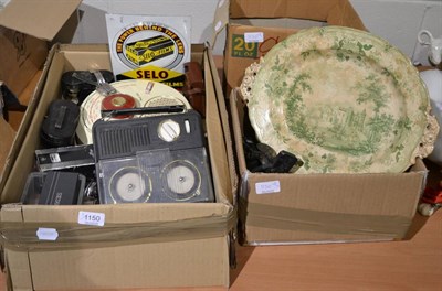 Lot 1150 - A quantity of collectors items, woodwork tools, watches, aircraft instruments etc (in three boxes)