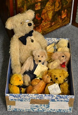 Lot 1183 - Assorted modern Deans Rag Book Bears, including a large blond jointed teddy bear, called...