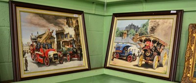 Lot 1200 - Gary Cartwright, Steam engine; Fire engine, each signed, oil on board (2)  These paintings were...