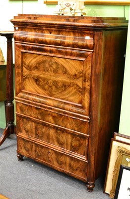 Lot 1243 - Mahogany secretaire abattent