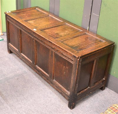 Lot 1250 - An 18th century oak coffer