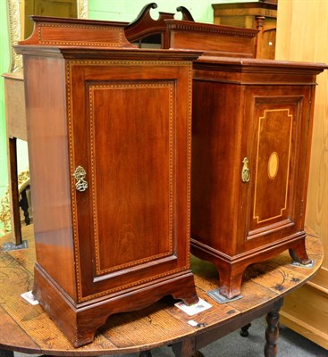 Lot 1268 - Two Edwardian mahogany pot cupboards