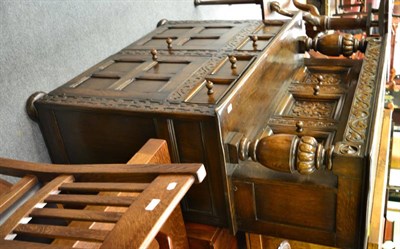 Lot 1278 - A 1920s oak court cupboard in 17th century style