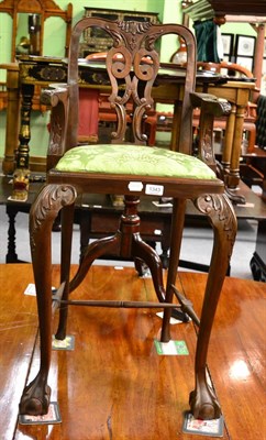 Lot 1343 - A carved Georgian style child's high chair