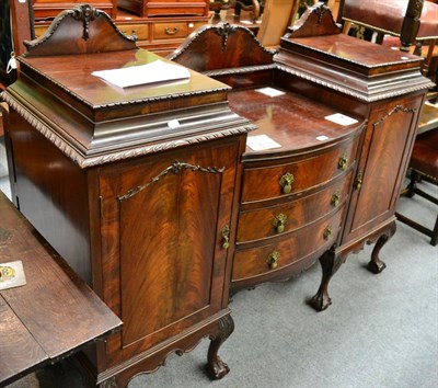 Lot 1363 - A late Victorian mahogany bow front sideboard