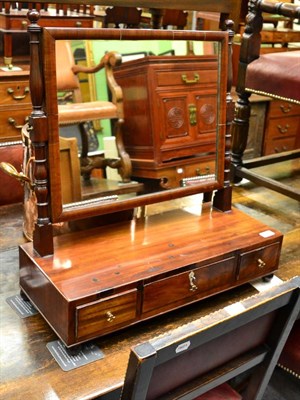 Lot 1367 - Georgian mahogany toilet mirror