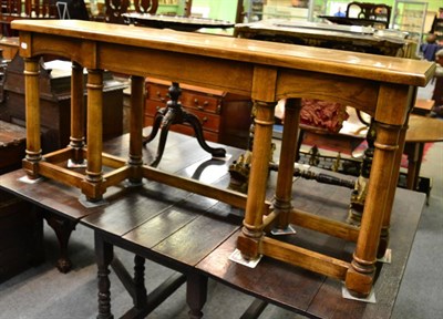 Lot 1368 - A modern oak console table