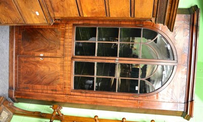 Lot 1387 - A George III mahogany and boxwood strung free standing corner cupboard