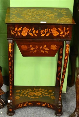 Lot 1392 - Marquetry sewing table