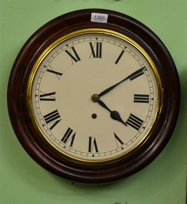 Lot 1393 - A mahogany framed wall clock