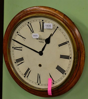 Lot 1406 - A 19th century circular dial wall clock signed Newbury of York