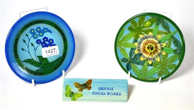 Lot 1427 - A Dennis Chinaworks dishes, Memories and a trial piece, 15.5cm diameter, together with a Dennis...