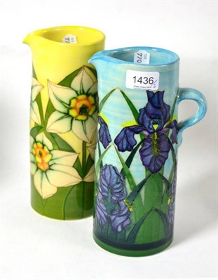 Lot 1436 - Two Dennis Chinaworks jugs, Iris and Daffodil pattern, 14.5cm high (2)