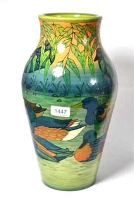 Lot 1447 - A Dennis Chinaworks vase, Duck pattern, No.3/20, 37cm