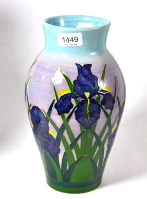 Lot 1449 - A Dennis Chinaworks vase, Iris pattern, No.78, 28cm