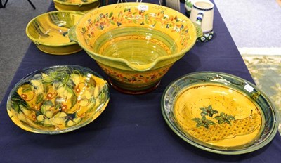 Lot 1461 - Terre Provence pottery mixing bowl, together with two studio pottery bowls (3)