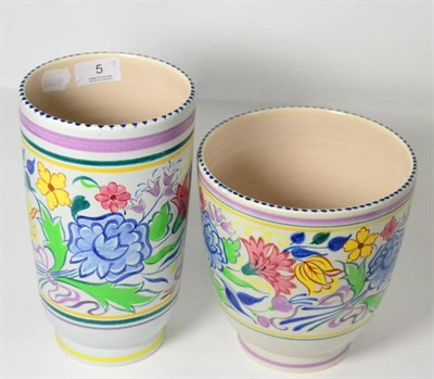 Lot 5 - Poole pottery vase and similar jardiniere (2)