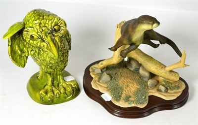 Lot 19 - A Peggy Davis pottery model ";The Listener"; signed original proof together with Border Fine...