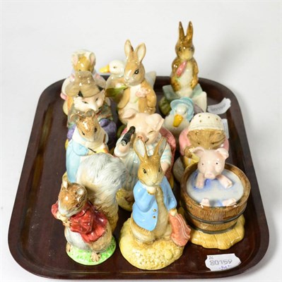 Lot 26 - A group of twelve Beswick Beatrix Potter figures
