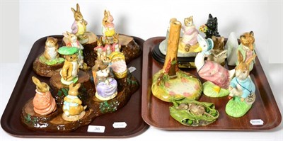 Lot 36 - A group of Beswick and Royal Doulton Beatrix Potter figures including Dutchess & Ribby limited...