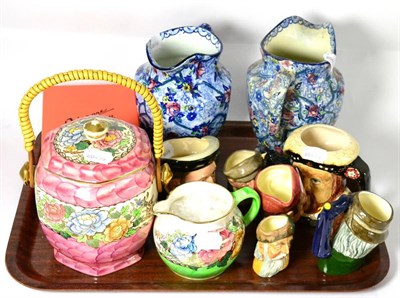 Lot 45 - A collection of various ceramics including Maling, Royal Doulton character jugs etc (qty)