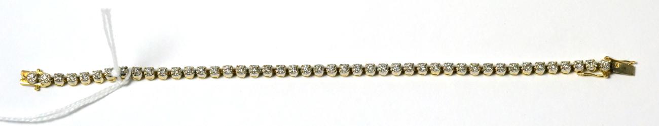 Lot 52 - A diamond line bracelet