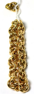 Lot 67 - A gold link bracelet stamped '15ct'