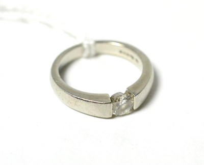Lot 76 - A platinum solitaire diamond ring, approximately 0.5 carat