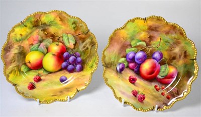 Lot 111 - Two Royal Worcester fruit painted plates signed H.H. Price and T. Lockyer